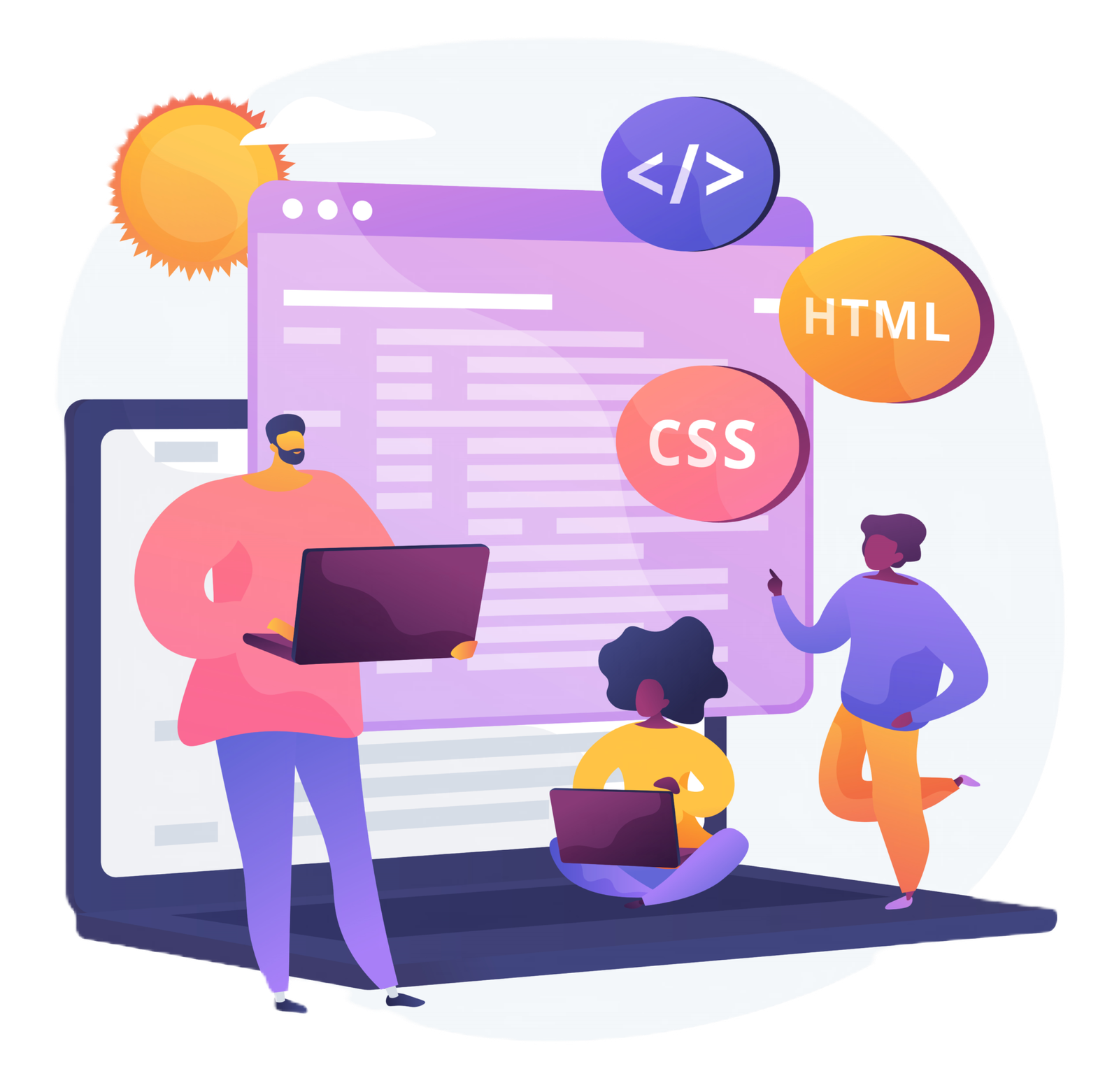 Front end Development no background