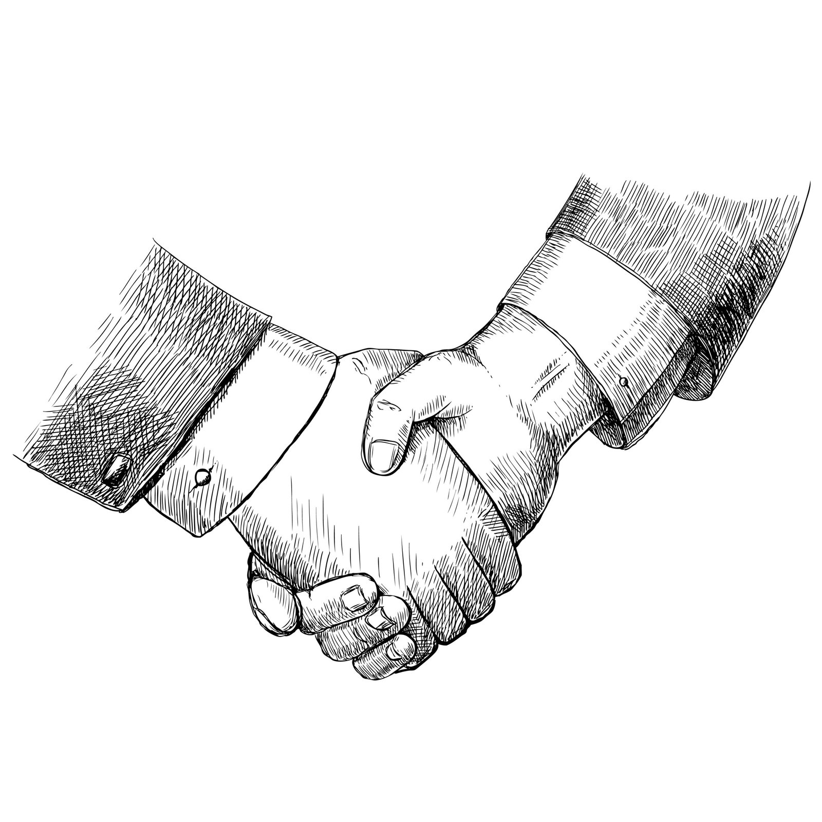 Handshake black and white