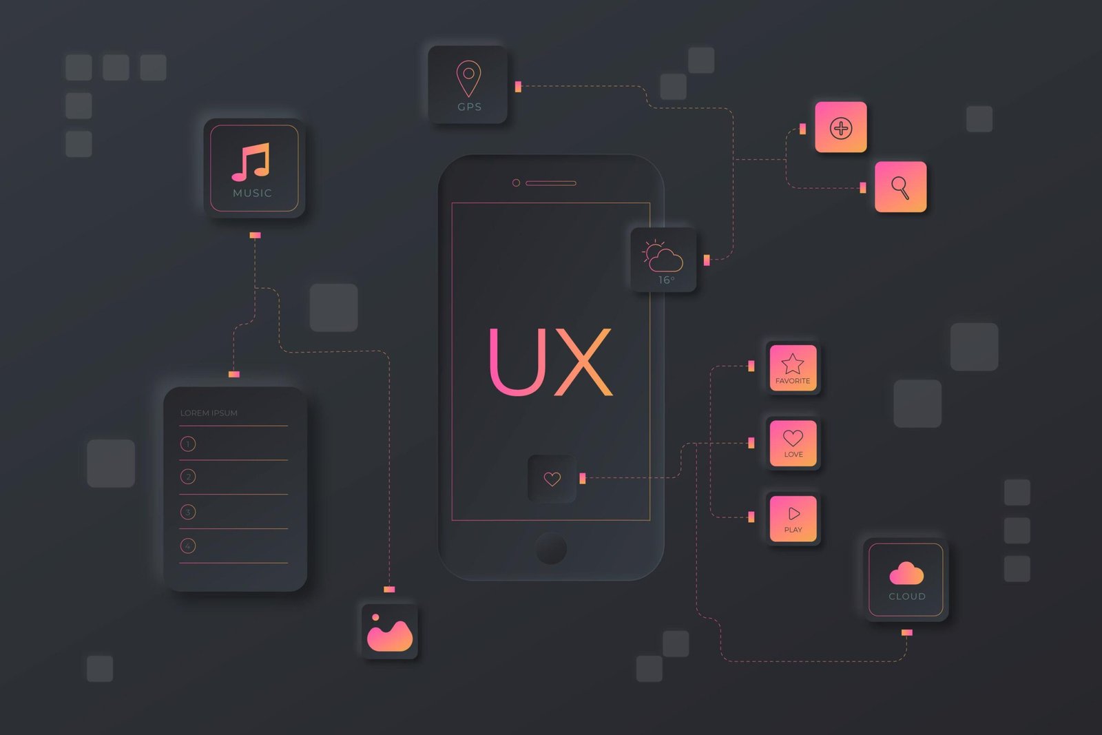 UX black themed
