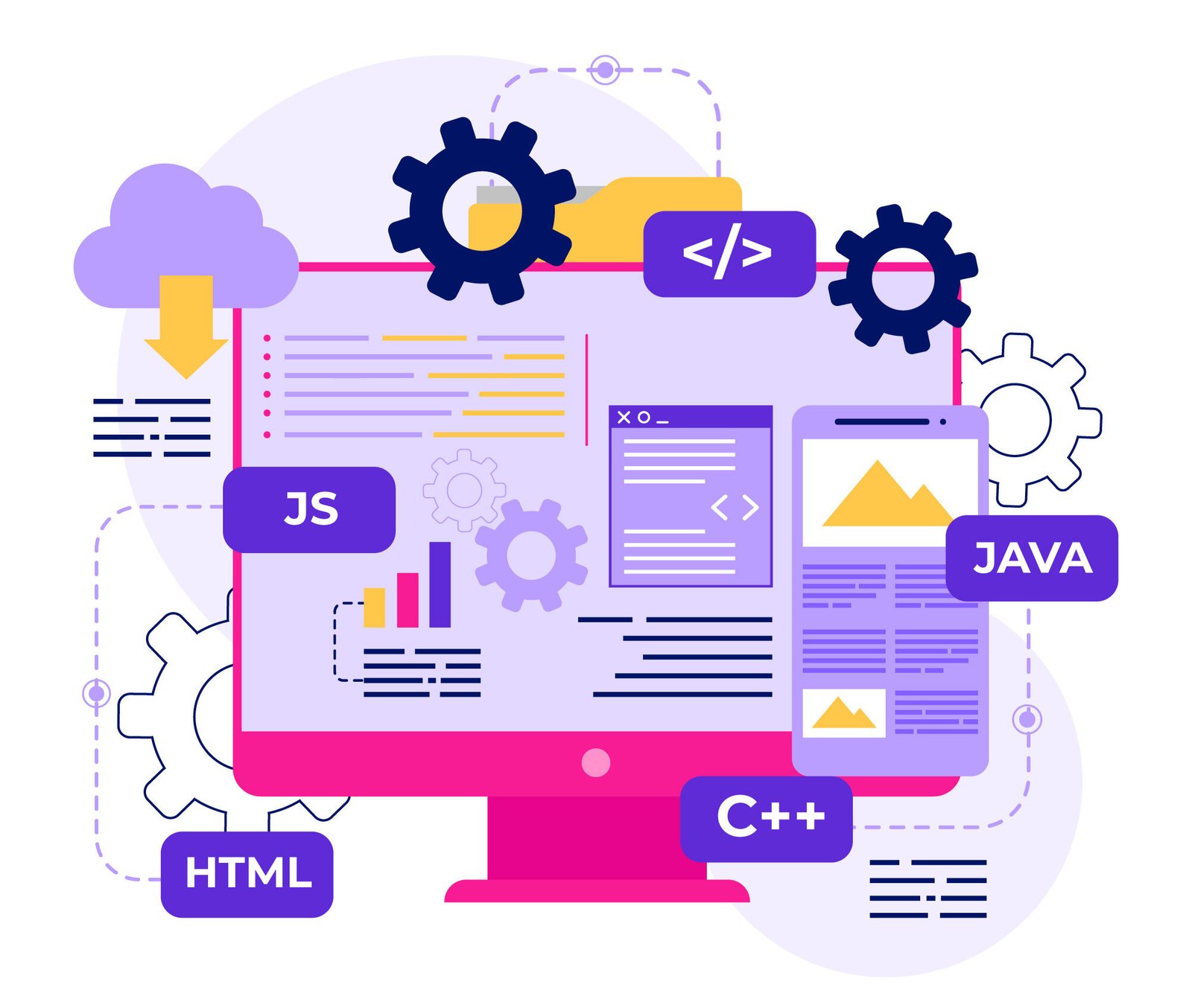 HTML5, CSS3, and modern JavaScript