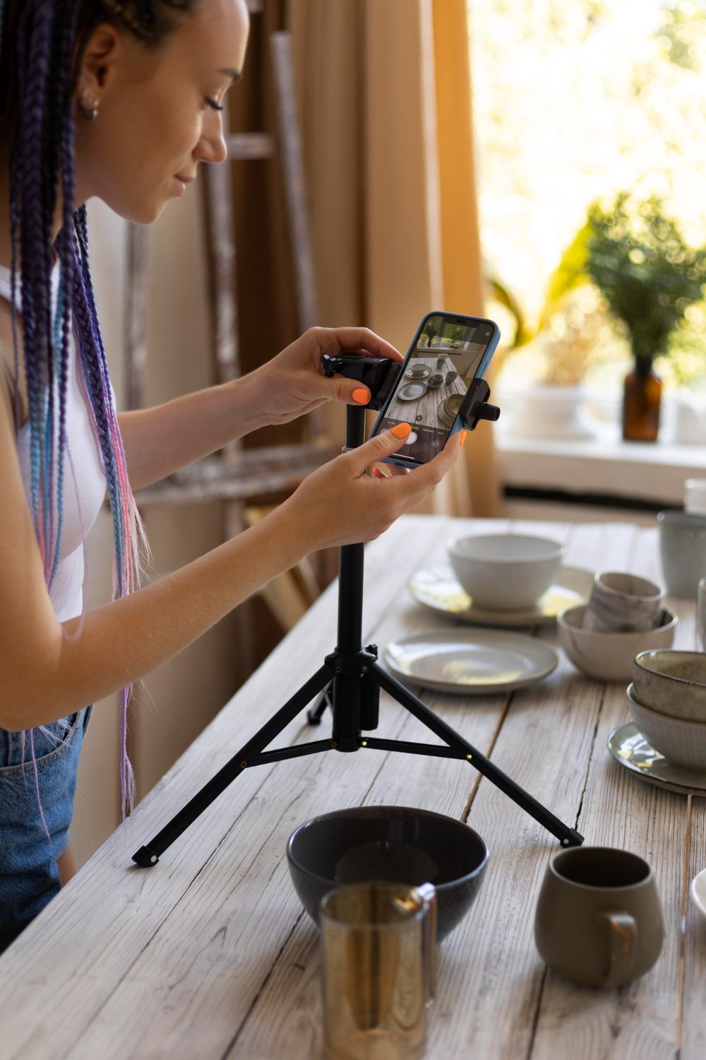 taking picture of cup