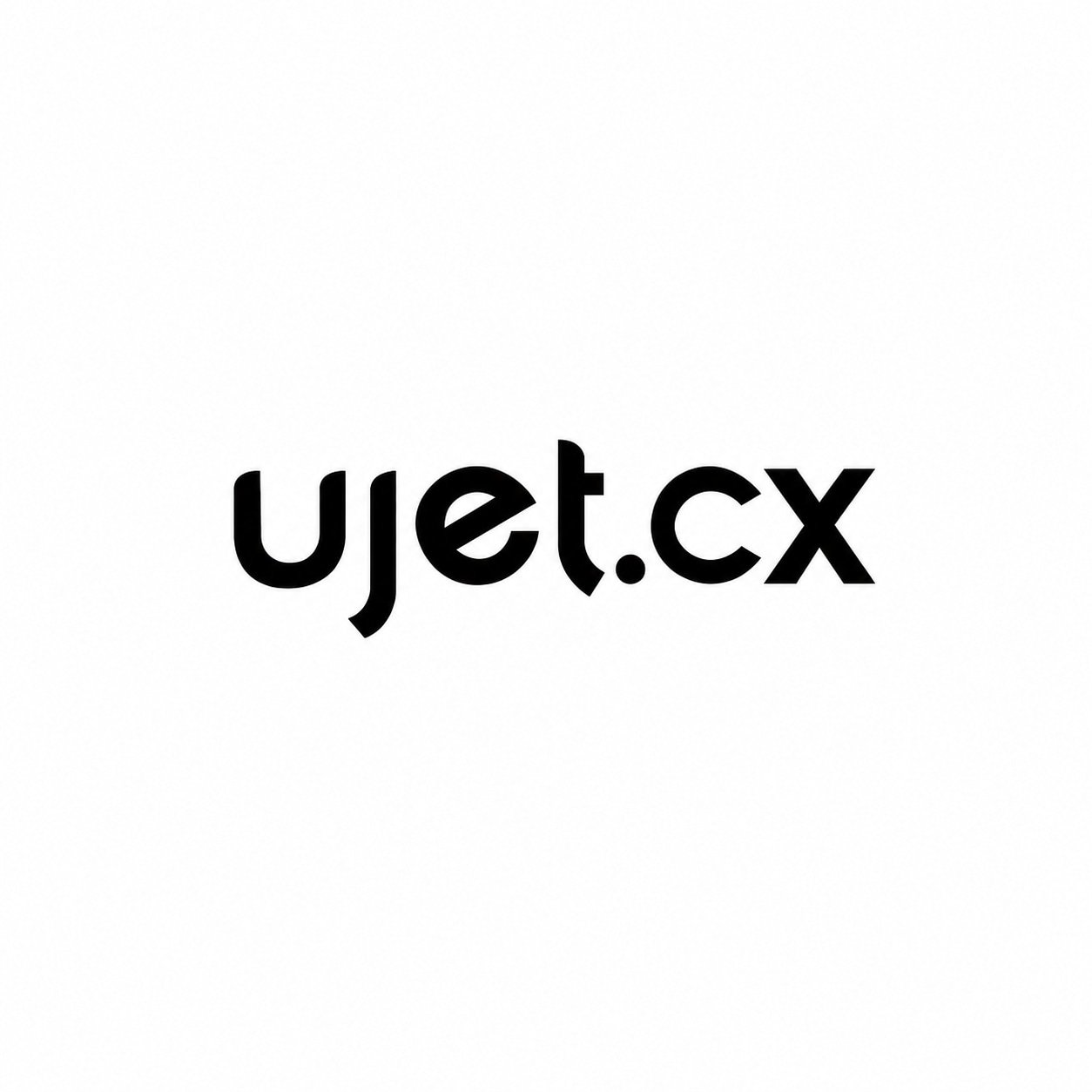 black ujet logo on white background